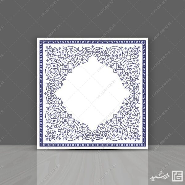 کادر و حاشیه و پترن لایه باز گل پیچ اسلیمی برای چاپ و طراحی شبکه و پترن لایه باز