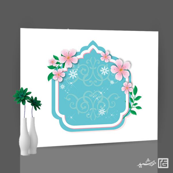 کادر و حاشیه گل لایه باز برای چاپ و طراحی قاب و حاشیه لایه باز