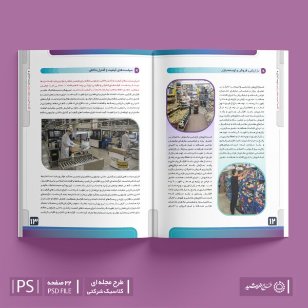 طرح لایه باز گزارش عملکرد فعالیت های شرکت ها و ادارات برای چاپ و طراحی گزارش عملکرد لایه باز