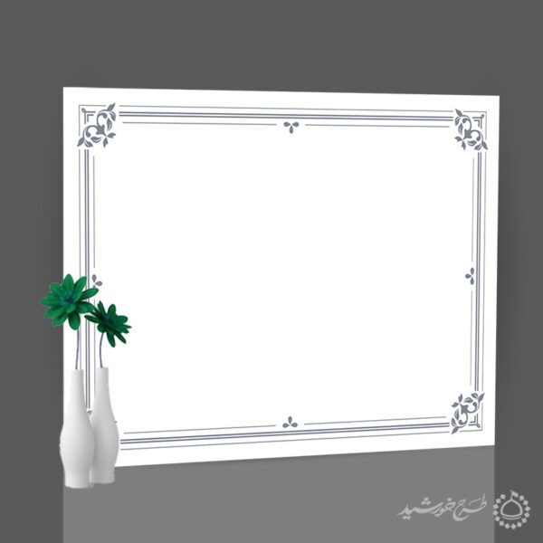 زمینه آماده کادر و حاشیه گواهینامه طرح کلاسیک لایه باز برای چاپ و طراحی زمینه و کادر لایه باز لوح تقدیر