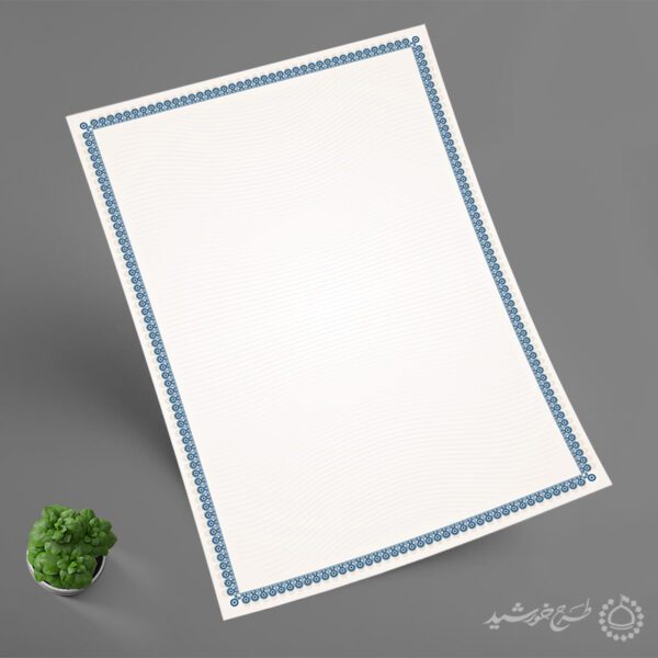 طرح آماده قاب و حاشیه نقش سنتی مدرک لایه باز برای چاپ و طراحی زمینه و کادر لایه باز لوح تقدیر