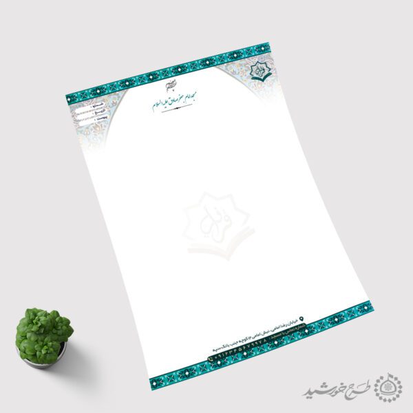 طرح سربرگ اسلیمی مناسب مساجد لایه باز برای چاپ و طراحی سربرگ لایه باز