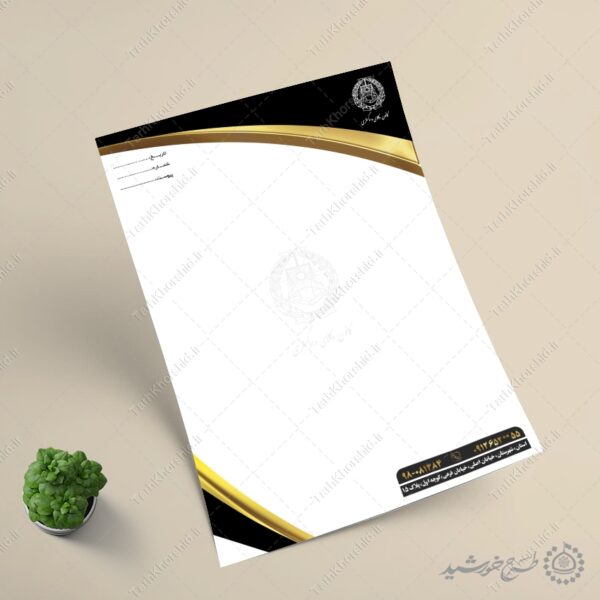طرح سربرگ لایه باز شرکتی اداری لوکس برای چاپ و طراحی سربرگ لایه باز