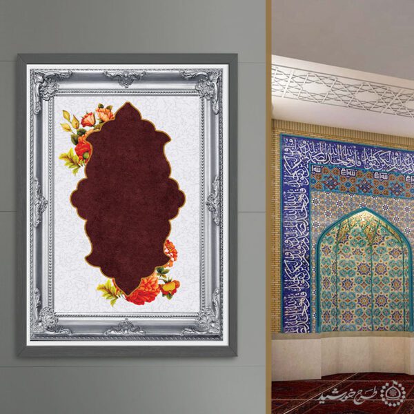 پوستر لایه باز حاشیه اسلیمی اسلامی برای چاپ و طراحی پوستر خام و آماده لایه باز