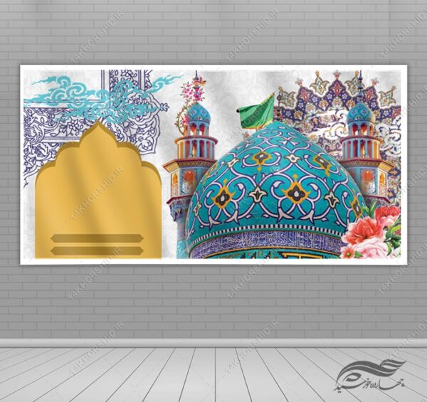 بنر لایه باز برنامه مسجد برای چاپ و طراحی زمینه بنر لایه باز