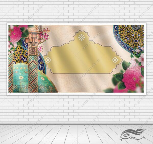 زمینه بنر لایه باز مسجد برای چاپ و طراحی زمینه بنر لایه باز
