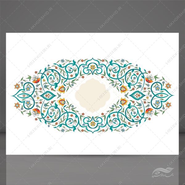 طرح گل پیچ اسلیمی لایه باز psd برای چاپ و طراحی قاب و حاشیه لایه باز