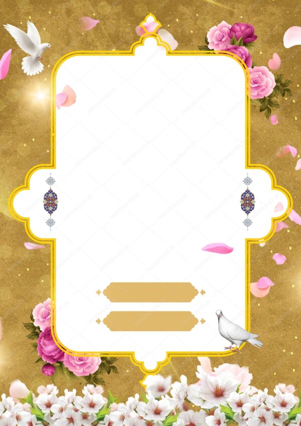 زمینه پوستر لایه باز گل اسلیمی برای چاپ و طراحی پوستر خام و آماده لایه باز