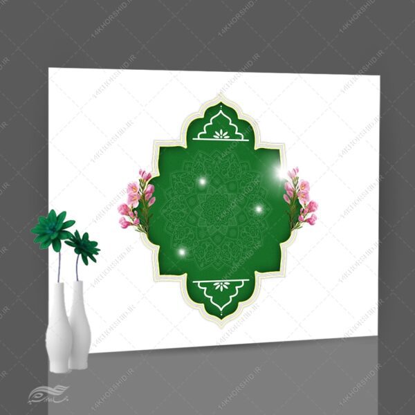 کادر و قاب گرافیکی مذهبی لایه باز برای چاپ و طراحی قاب و حاشیه لایه باز