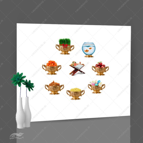 هفت سین لایه باز psd-png برای چاپ و طراحی طرح های لایه باز عید نوروز