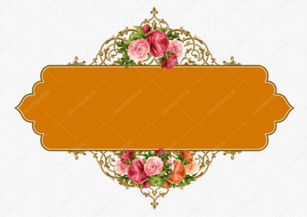 قاب و حاشیه گرافیکی لایه باز اسلیمی گل پیچ ۴۱ psd برای چاپ و طراحی قاب و حاشیه لایه باز
