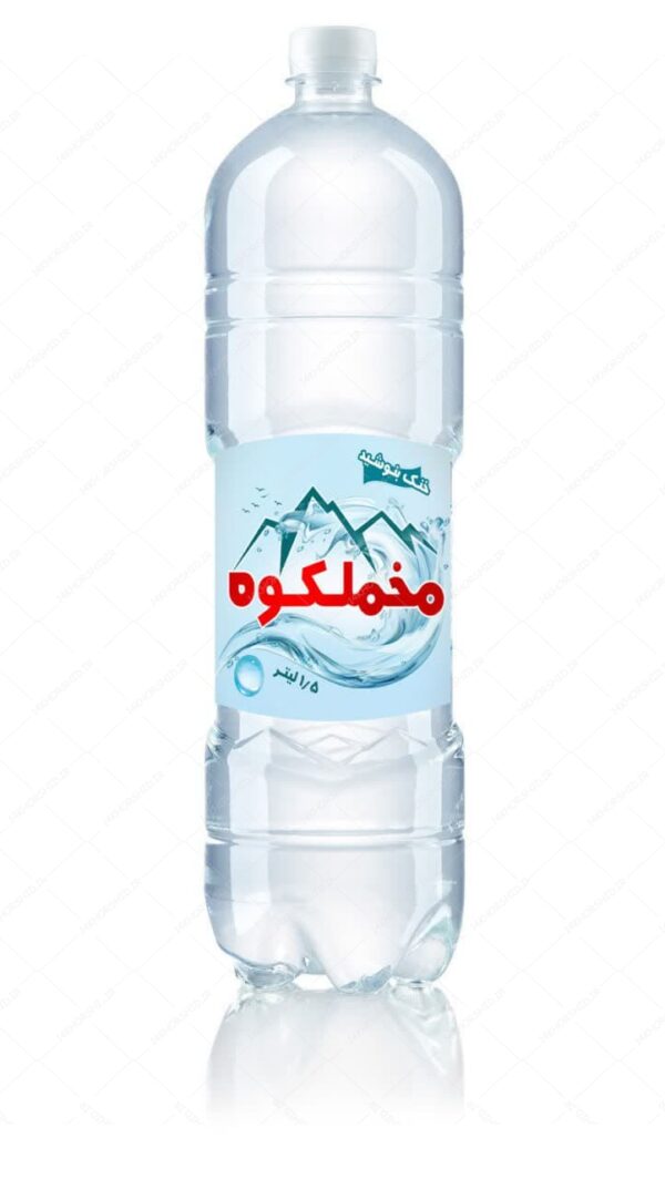 طرح لایه باز لیبل و برچسب آب معدنی برای چاپ و طراحی لیبل و برچسب لایه باز
