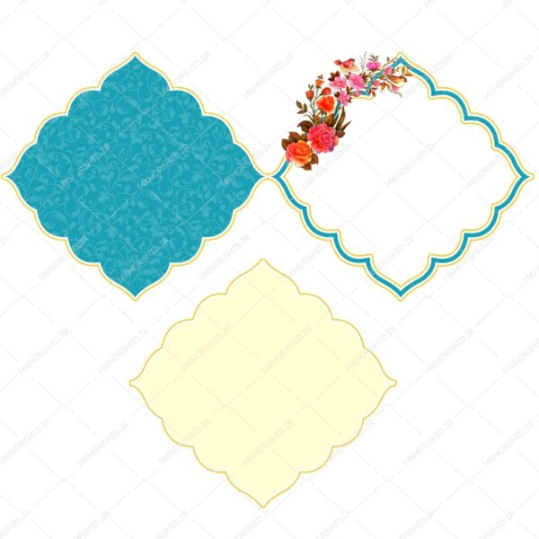 قاب و حاشیه لایه باز خاتم اسلیمی ۳۵ psd برای چاپ و طراحی کادر و حاشیه لایه باز خاتم اسلیمی