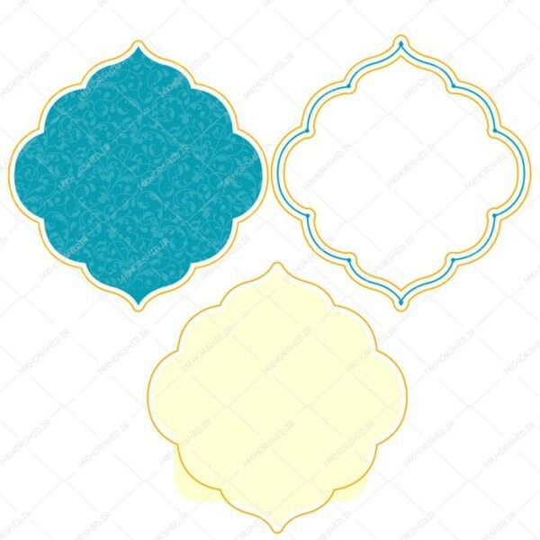 قاب و حاشیه لایه باز خاتم اسلیمی ۳۷ psd برای چاپ و طراحی کادر و حاشیه لایه باز خاتم اسلیمی
