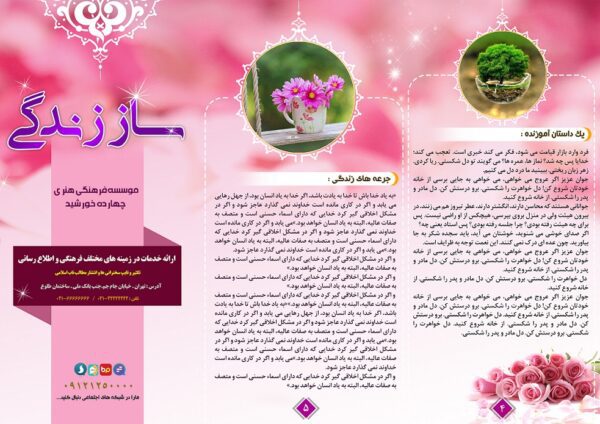 طرح لایه باز بروشور تاشو صورتی psd برای چاپ و طراحی بروشور لایه باز تاشو