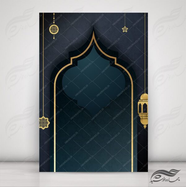 زمینه پوستر لایه باز مذهبی اسلیمی ۵۹ psd برای چاپ و طراحی پوستر خام و آماده لایه باز