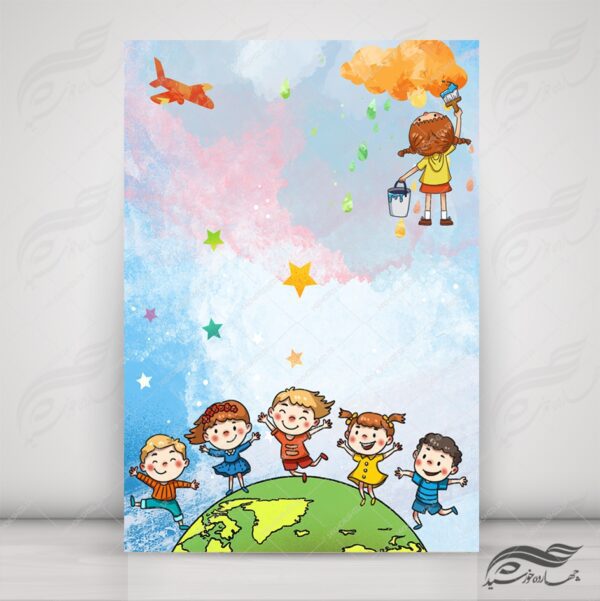 زمینه پوستر لایه باز کودکانه ۱۰۵ psd برای چاپ و طراحی پس زمینه لایه باز کودکانه و مدرسه