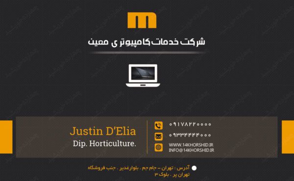 کارت ویزیت شرکت خدمات کامپیوتری پنج psd برای چاپ و طراحی کارت ویزیت خدمات کامپیوتری