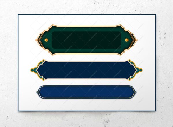 مجموعه کادر و حاشیه اسلیمی مذهبی png برای چاپ و طراحی مجموعه فایل های گرافیکی لایه باز