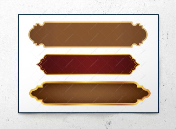 مجموعه کادر و حاشیه اسلیمی مذهبی png برای چاپ و طراحی مجموعه فایل های گرافیکی لایه باز