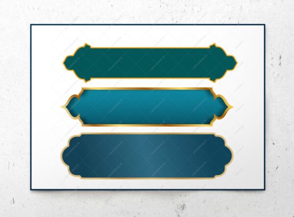 مجموعه کادر و حاشیه اسلیمی مذهبی png برای چاپ و طراحی مجموعه فایل های گرافیکی لایه باز