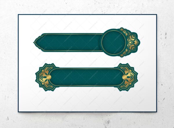 مجموعه کادر و حاشیه اسلیمی مذهبی png برای چاپ و طراحی مجموعه فایل های گرافیکی لایه باز