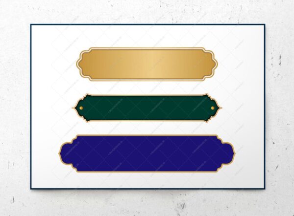 مجموعه کادر و حاشیه اسلیمی مذهبی png برای چاپ و طراحی مجموعه فایل های گرافیکی لایه باز