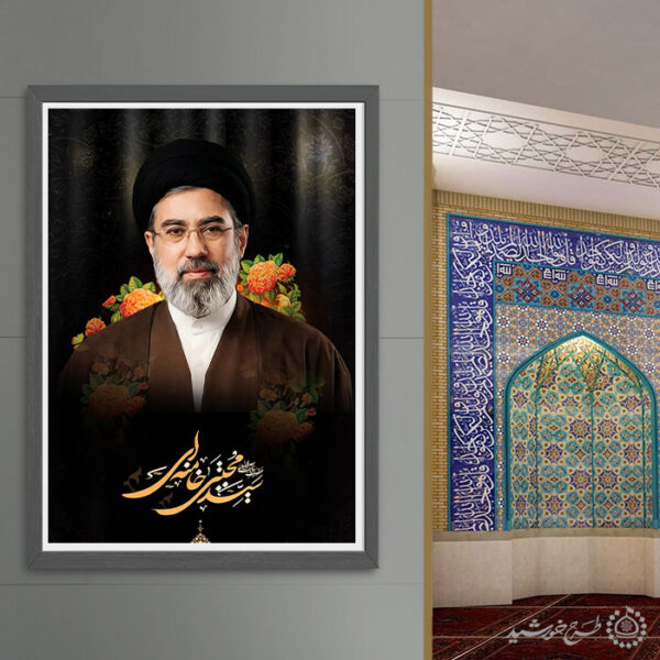 پوستر لایه باز سید مجتبی خامنه ای رهبر ایران حفظه الله برای چاپ و طراحی طرح لایه باز سید مجتبی خامنه ای
