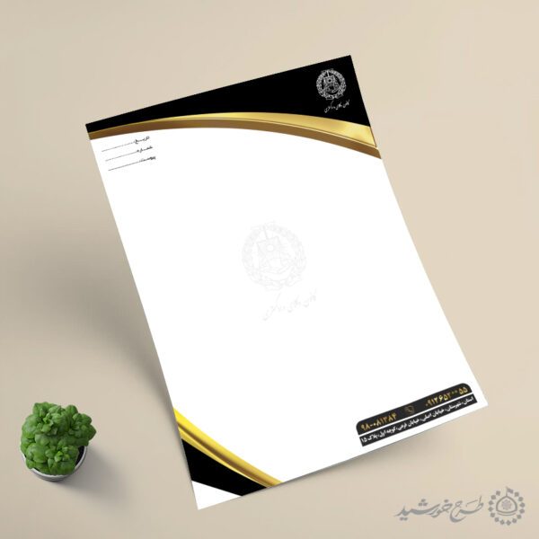 طرح سربرگ لایه باز شرکتی اداری لوکس برای چاپ و طراحی سربرگ لایه باز