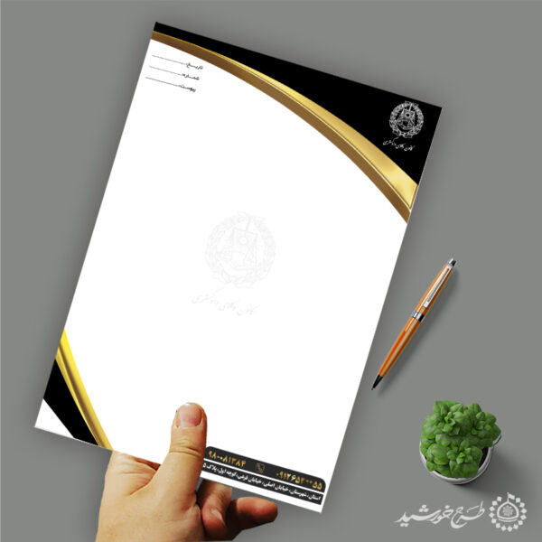 طرح سربرگ لایه باز شرکتی اداری لوکس برای چاپ و طراحی سربرگ لایه باز