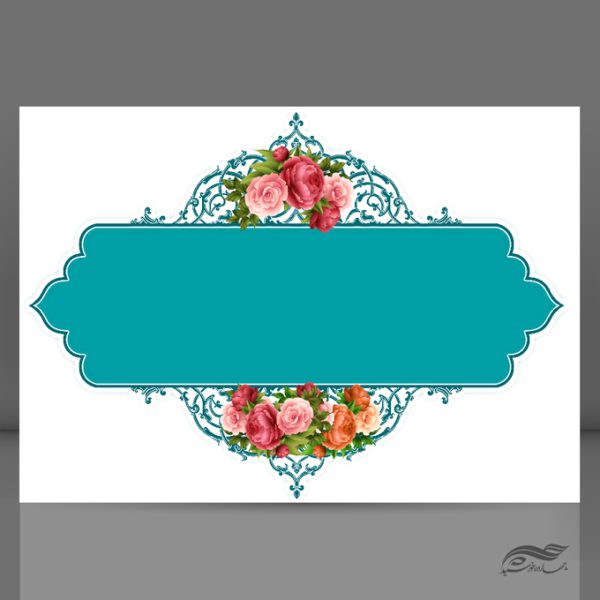 قاب و حاشیه گرافیکی لایه باز اسلیمی گل پیچ ۴۱ psd برای چاپ و طراحی قاب و حاشیه لایه باز