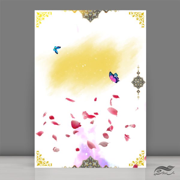 پوستر لایه باز ابرو بادی گبرگ و پروانه اسلیمی psd برای چاپ و طراحی زمینه آماده لایه باز پوستر