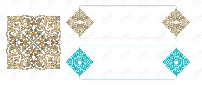 طرح کادر و حاشیه تذهیب لایه باز اسلیمی ۳۱ psd برای چاپ و طراحی تذهیب لایه باز