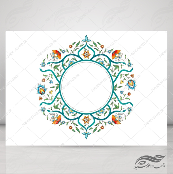 فایل گل پیچ اسلیمی لایه باز psd برای چاپ و طراحی قاب و حاشیه لایه باز