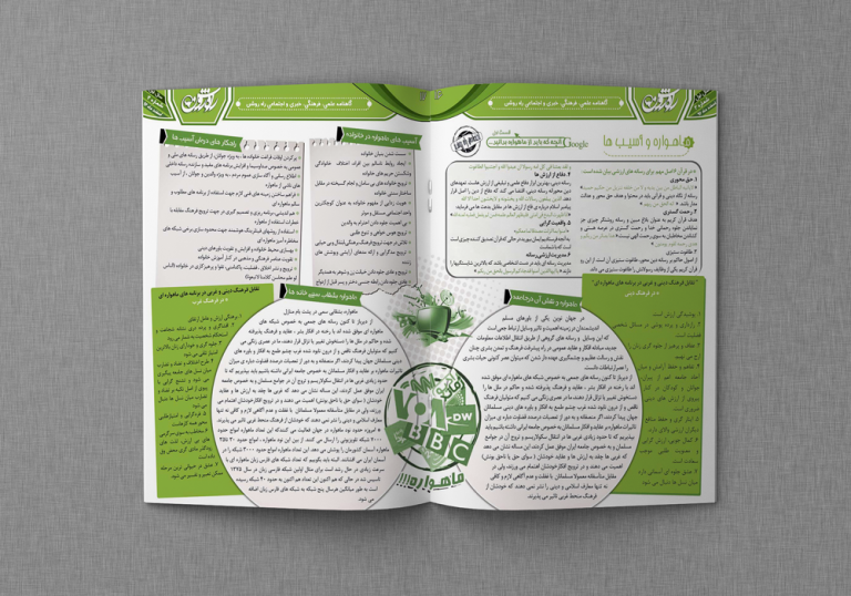 قالب آماده لایه باز مجله و ماهنامه کلاسیک PSD برای چاپ و طراحی نشریه وروزنامه لایه باز