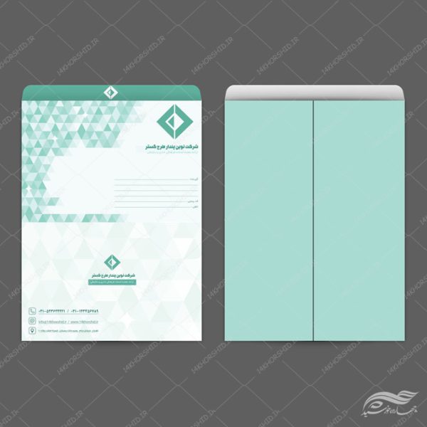 پاکت نامه لایه باز طرح شرکتی و اداری (A4) برای چاپ و طراحی پاکت نامه لایه باز A4