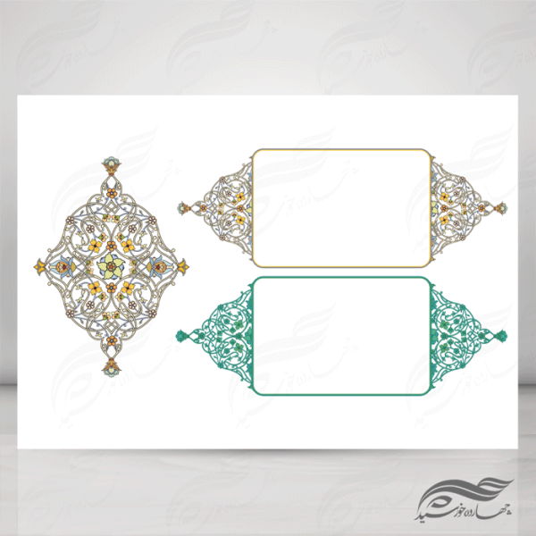 مجموعه کامل کادر و حاشیه متن لایه باز اسلیمی psd سری چهارم برای چاپ و طراحی مجموعه فایل های گرافیکی لایه باز