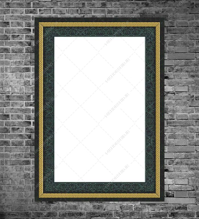 پوستر لایه باز اسلیمی تذهیب ترحیم و تسلیت psd برای چاپ و طراحی تذهیب لایه باز