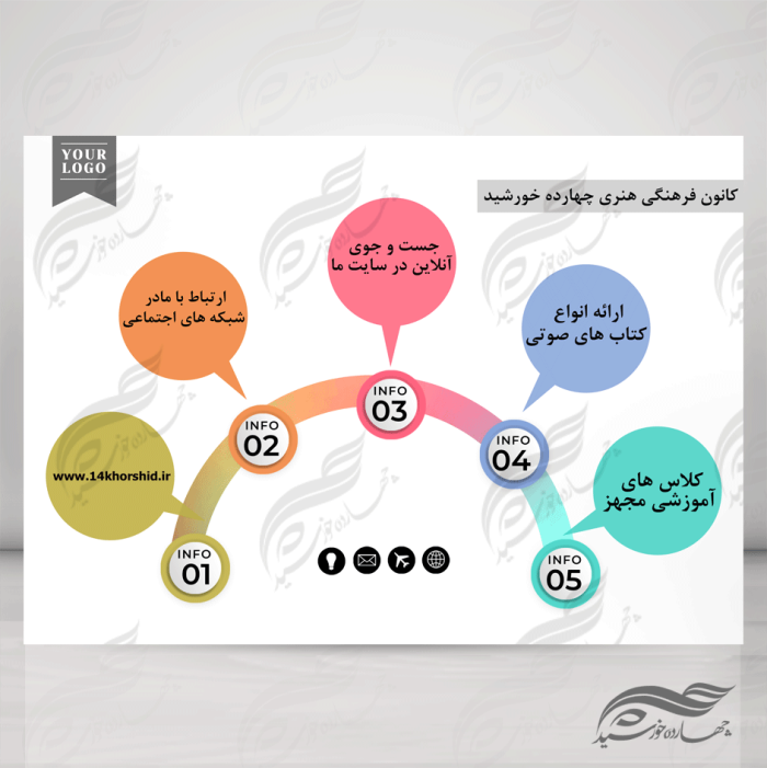 زمینه متن و عنوان لایه باز برای اینفوگرافی ۱۲ psd برای چاپ و طراحی اینفوگرافی و هندسی لایه باز