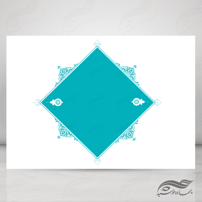 قاب و حاشیه لایه باز خاتم اسلیمی ۱ psd برای چاپ و طراحی کادر و حاشیه لایه باز خاتم اسلیمی