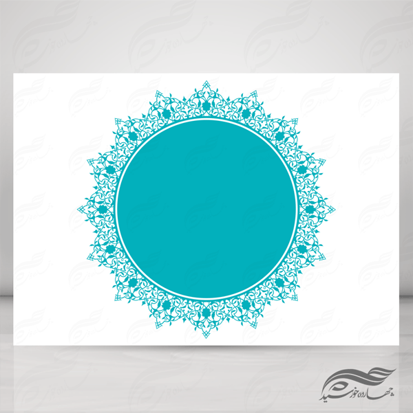 قاب و حاشیه لایه باز خاتم اسلیمی ۲ psd برای چاپ و طراحی کادر و حاشیه لایه باز خاتم اسلیمی