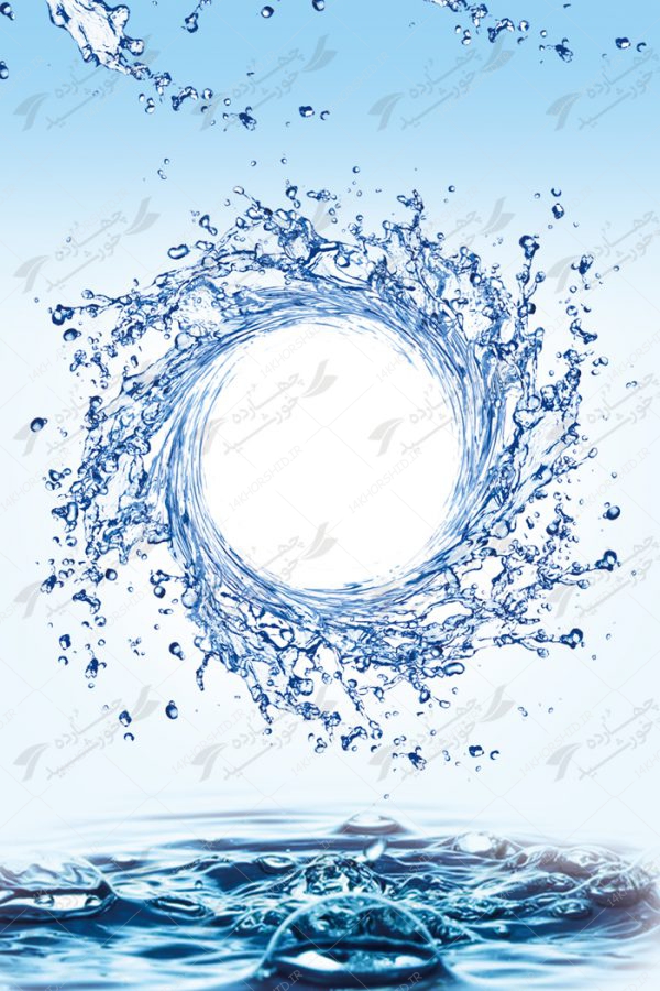 زمینه پوستر لایه باز آب و قطره psd برای چاپ و طراحی پوستر خام و آماده لایه باز
