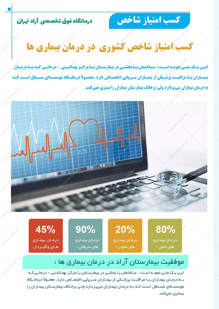 قالب گزارش عملکرد لایه باز پزشکی psd برای چاپ و طراحی گزارش عملکرد لایه باز